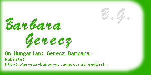 barbara gerecz business card